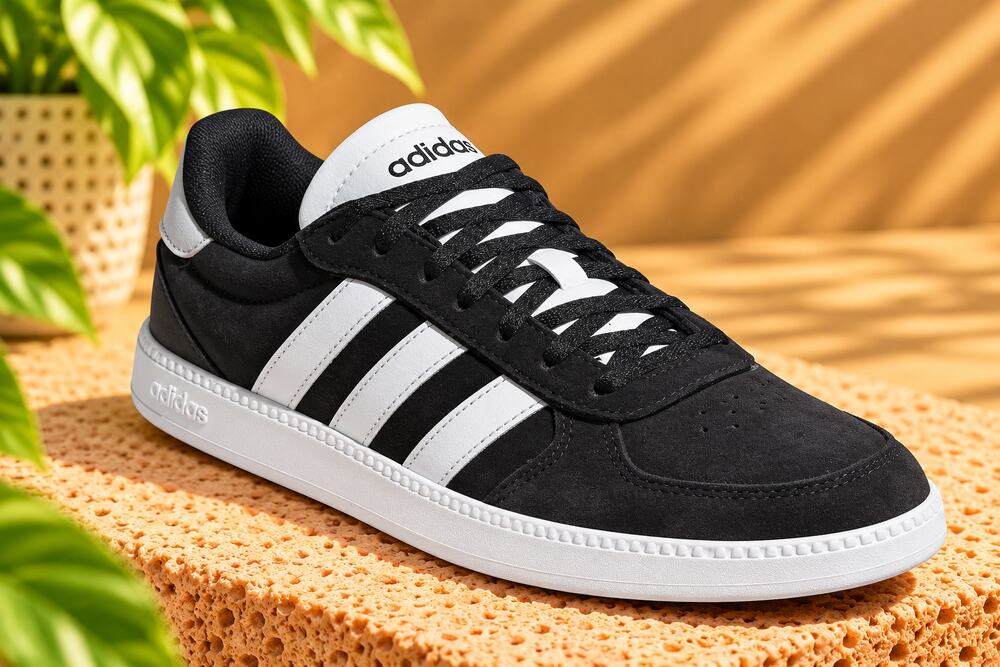NWT Adidas Women's Breaknet Sleek, Black/White/Black, 9